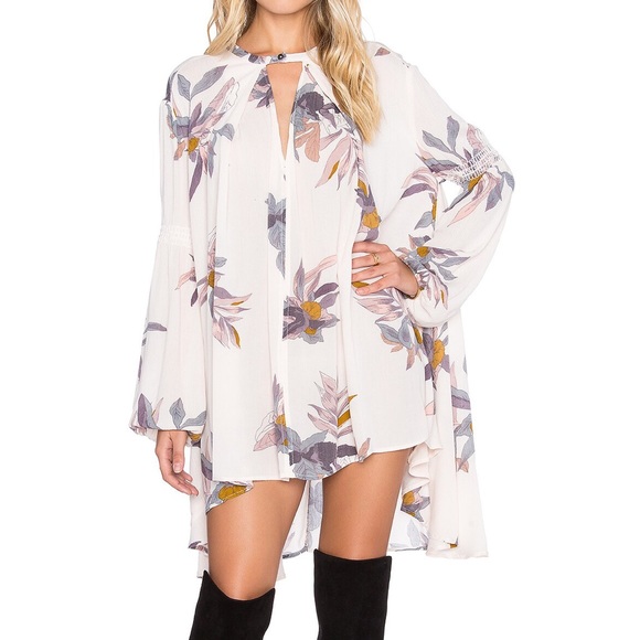 Free People Tops - Free People Floral Tunic Dress Sz S EUC